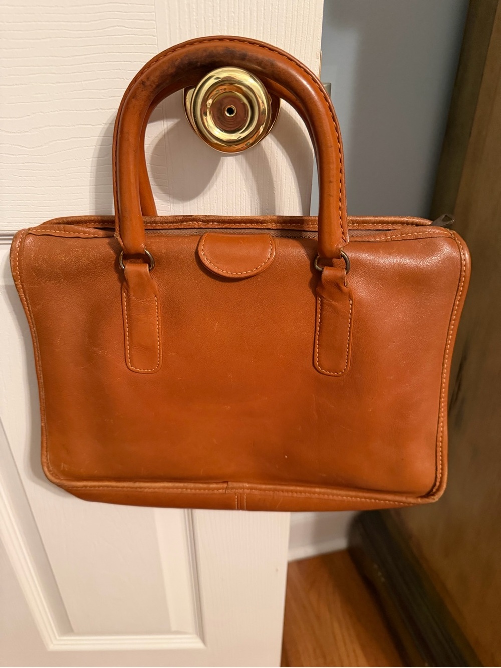 VTG Bonnie Cashin for Meyers Classic Tan Leather Satchel Bag - Picture 6 of 15